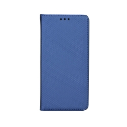 Samsung Galaxy Note 10, N970 Kockás oldaltnyitós tok, kék