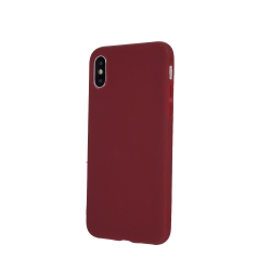 Apple iPhone X, XS Matt szilikontok, burgundi