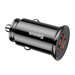 Baseus autós gyorstöltő, 1XUSB, 1X TYPE-C, CCALL-YS01, QC 4.0, fekete