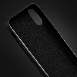 Samsung Galaxy A41 Bársony szilikon tok, fekete