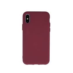 Xiaomi Redmi 9 Bársony szilikon tok, burgundi