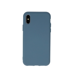 Huawei P Smart 2019, Honor 10 Lite Bársony szilikon tok, szürkés kék