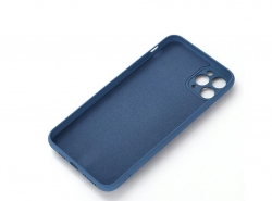 Samsung Galaxy A22 4G Gyűrűs Bársony szilikon tok, kék