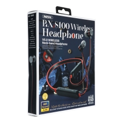 Remax sztereo bluetooth headszet, RX-S100, fekete-piros