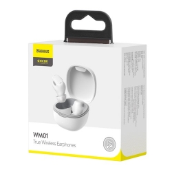 Baseus TWS Encok WM01 earphone, NGTW240002, Bluetooth, fehér