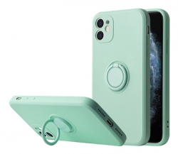 Samsung Galaxy S20 FE, S20 Lite, G780 Gyűrűs Bársony szilikon tok, menta