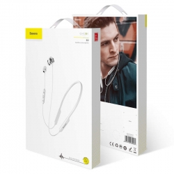 Baseus Encok S12 earphone, Bluetooth, fehér (NGS12-02)