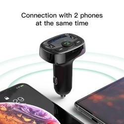 Baseus T Type Bluetooth FM transmitter, CCTM-01, fekete