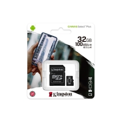 Kingston micro SDHC 32GB memóriakártya Canvas Select Plus SD adapterrel, Artisjus matricával (SDCS2/32GB