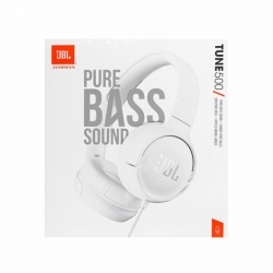 JBL Tune 500 vezetékes fülhallgató, JBLT500WHT, fehér