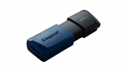 Kingston DT Exodia M pendrive (USB 3.2, DTXM/64GB), 64GB, fekete-kék, Artisjus matricával