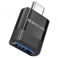 Borofone OTG kábel Type C csatlakozóval, BV18, fekete