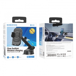 Borofone autós tartó vezeték nélküli töltés funkcióval, BH203 Blue Charm