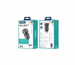 Jellico autós töltő , 20W, 1XUSB, 1X Type-C, F4, fekete