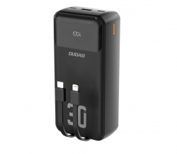 Dudao power bank, K15Max, beépített kábellel, 30000mAh, 22,5W , fehér