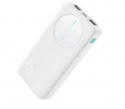 Joyroom power bank 10000mAh, 2x USB, 1XType-c, JR-PBF12, 12W, fehér