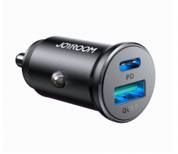 Joyroom autós töltő , 30W, 1X Type-C, 1XUSB, JR-CCN05, fekete