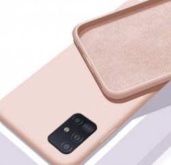 Samsung Galaxy S24, S921 Bársony szilikon tok, púder rózsaszín