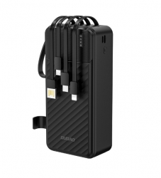 Dudao power bank, K11Max, beépített kábellel, 30000mAh, 10W , fekete