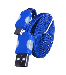 Micro USB-s LED-es adatkábel - kék