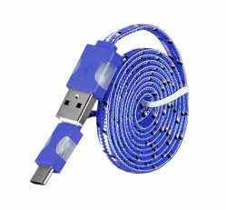 Type C LED-es adatkábel - kék