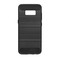 G955 Samsung S8 Plus Carbon szilikontok fekete