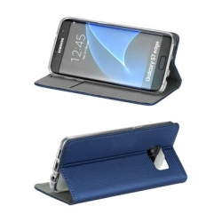 G960 Samsung S9 Kockás oldaltnyitós tok kék