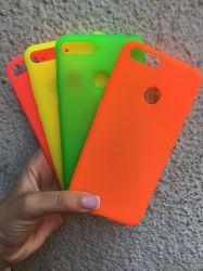 Huawei Y6 2018 Summer neon szilikontok narancssárga