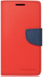Nokia X5 2018 Fancy Diary oldaltnyitós tok piros-sötétkék