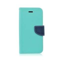 Samsung Galaxy S10, G973 Fancy Diary oldaltnyitós tok, menta-kék